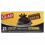 GLAD STRONG QUICK TIE LARGE TRASH BAGS - 21 CT