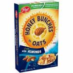 HONEY BUNCHES OF OATS CEREAL W/ALMONDS - 18 OZ