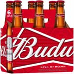 BUDWEISER CERVEZA 6-PACK - 12 OZ