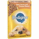 PEDIGREE CHOPPED GROUND BEEF/BACON/CHEES - 3.5 OZ