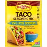 OLD EL PASO TACO SEASONING LOW SALT - 1 OZ