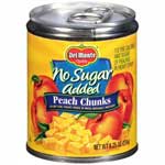 DEL MONTE NO SUGAR ADDED PEACH CHUNKS - 8.25 OZ