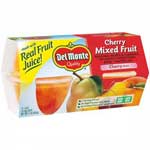 DEL MONTE CHERRY MIXED FRUIT CUPS 4PK - 4 OZ