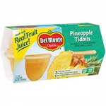 DEL MONTE PINEAPPLE TIDBITS CUPS 4PK - 4 OZ