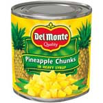 DEL MONTE PINEAPPLE CHUNK SYRUP - 15.5 OZ