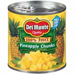 DEL MONTE PINEAPPLE CHUNKS IN JUICE - 15.25 OZ