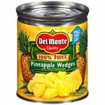 DEL MONTE PINEAPPLE WEDGES - 8.25 OZ