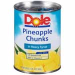 DOLE PINEAPPLE CHUNK IN SYRUP - 20 OZ