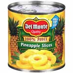 DEL MONTE PINEAPPLE SLICES IN JUICE - 15.25 OZ