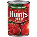 HUNTS TOMATOES DICED IN SAUCE - 14.5 OZ