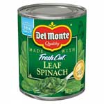 DEL MONTE FRESH CUT WHOLE LEAF SPINACH - 7.75 OZ