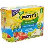 MOTTS WHITE GRAPE POUCH 100 8PK - 54 OZ