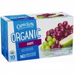 CAPRI SUN ORGANIC GRAPE 10PK - 6 OZ