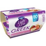 DANNON LIGHT & FIT GREEK STRAWB/BAN 4PK - 5.3 OZ