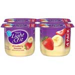 DANNON L&F STRAWB/BANANA 4PK - 5.3 OZ