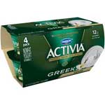 DANNON ACTIVIA GREEK VANILLA YOGURT 4PK - 5.3 OZ