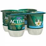 DANNON ACTIVIA NON FAT VANILLA 4PK - 4 OZ