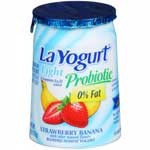 LA YOGURT STRAWBERRY/BANANA LIGHT - 6 OZ