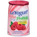 LA YOGURT RASPBERRY LOW FAT - 6 OZ