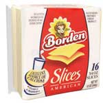 BORDEN AMERICAN CHEESE SINGLES - 12 OZ