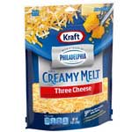 KRAFT THREE CHEESE W PHILADELPHIA - 8 OZ