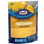KRAFT SHREDDED MILD CHEDDAR - 8 OZ