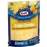 KRAFT TRIPLE CHEDDAR SHREDDED - 8 OZ