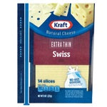 KRAFT SWISS NAT SLICES - 8 OZ