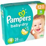 PAMPERS BABY DRY JUMB SIZE 4 - 28 CT
